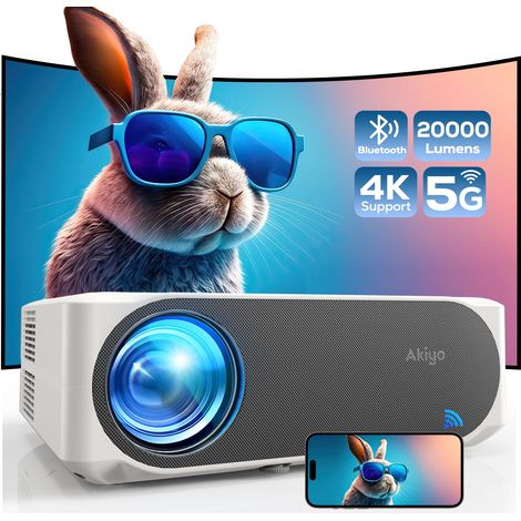Vidéoprojecteur, 20000 Lumens 4K Supporte Retroprojecteur, O8 Projecteur Native 1080P WiFi6 Bluetooth 5.2, 300'' Home Cinéma Compatible avec iOS/Android/PC/HDMI/USB/Fire Stick/PS5 (1/5)