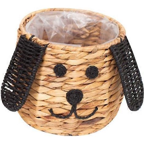 Handgewebter Holzkorb, vielseitige Aufbewahrungsmöglichkeit für Haus, Garten und Dekoration, Trödelorganizer, natürliches Deko-Accessoire.