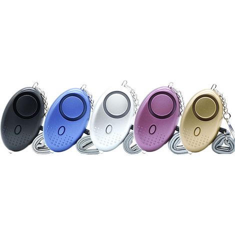 Alarme Personnelle, 5 Pièces 140DB Porte Cle Alarme d'urgence avec Torche Anti Agression avec Lumière LED for Femmes, Enfants, Personnes âgées (1/5)