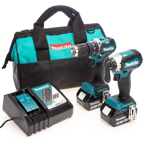Makita 18v DLX2460X1 Brushless Kit DHP487 Hammer Drill DTD153 Impact Driver 3ah (1/5)
