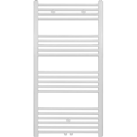 Belrad Badheizkörper Mittelanschluss Weiß 1200x500 mm - 537w Badheizkörper - Mittelanschluss Weiß - 1200 x 500 (HxB)-537W (1/2)