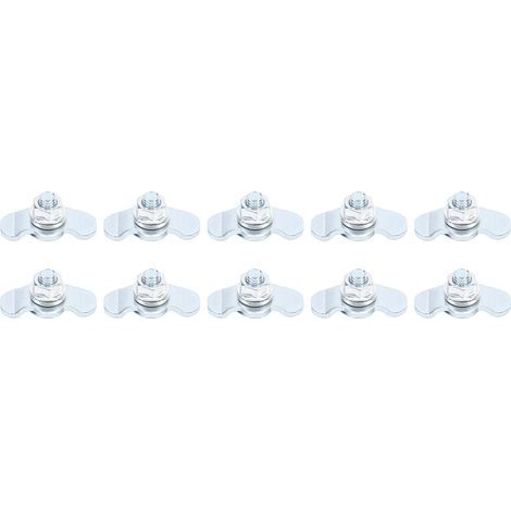 10 pièces L Rail Double cosse fileté écrou raccord zingué Rail raccords arrimage pour Van pick-up 20mm (1/5)