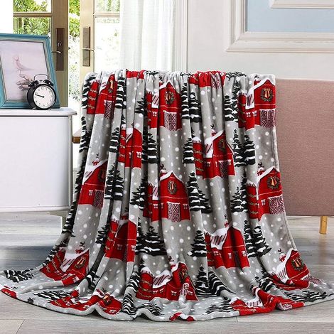 Couverture De Noël - Plaid En Peluche Simple Face - Pour Enfants Et Adultes - Usage Intérieur Et Voyage - 150 X 200 Cm (1/5)