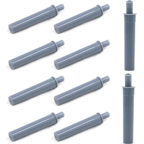 Ammortizzatori per ante di armadi, 10 pezzi, sistema di ammortizzazione a spinta in plastica per ante di armadi, riduzione del rumore, antiurto e assorbimento degli urti. (1/4)