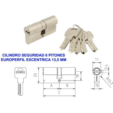 mcm cilindro segurid euro antibumping bpspn 35x35 r-13.5 niquel