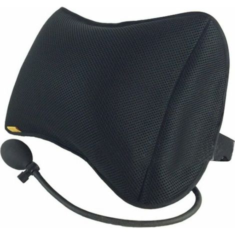 Oreiller de dos portatif de coussin de soutien lombaire gonflable pour ordinateur/chaise de bureau, sige de voiture, fauteuil inclinable (1/5)