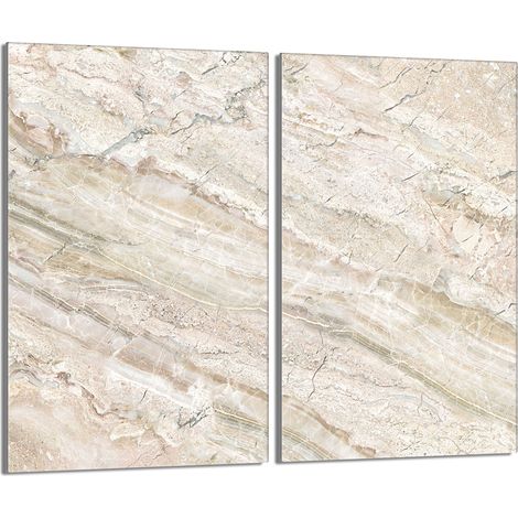 Glasschutzplatte für Herd 2x30x52 Marmor (1/5)