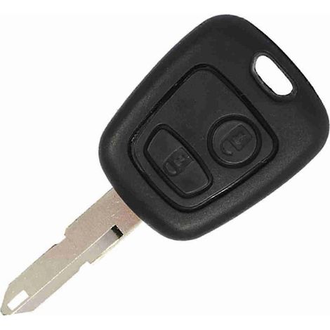 Boîtier vierge pour télécommande à 2 boutons pour Peugeot 206