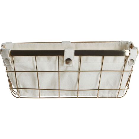 Premier Housewares Small Gold Finish Iron Wire Storage Basket (1/3)