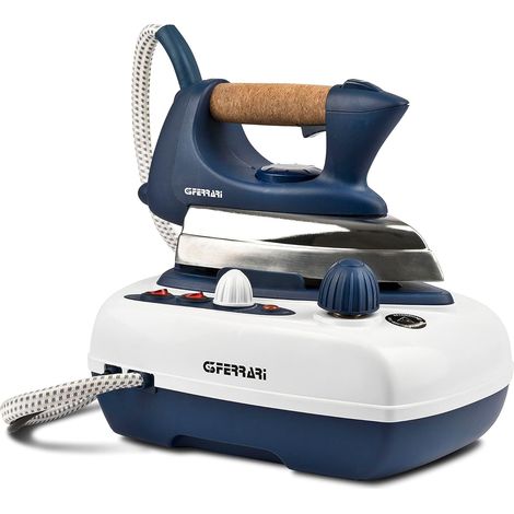 G3 ferrari g40019 getto-vap sistema stirante professionale, 2000 w, serbatoio 700cc, 3 bar pressione, termostato regolabile, accensione separata ferro/caldaia, blu/bianco (1/5)
