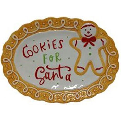 Piatto pan di zenzero cm 27 omino biscotto dolce natale decorazione tavola natalizia idea regalo (1/3)