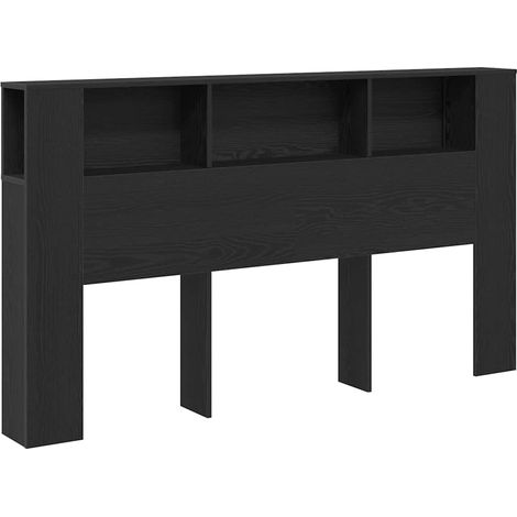 Maison Exclusive - Testata del letto Rovere Nero 180 x 18,5 x 102,5 cm