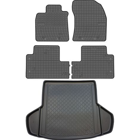 Toyota Avensis III Kombi de 01.2009 a 08.2018 SET - Alfombrillas de goma para coche + alfombrilla para maletero (1/5)