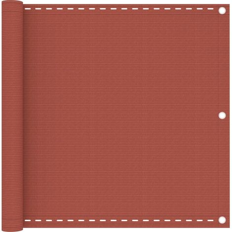 vidaXL Toldo para balcón HDPE terracota 90x400 cm (1/5)