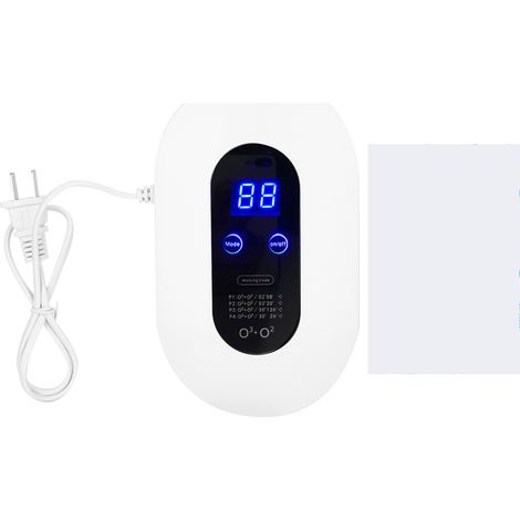 Ortviai Purificateur d’air avec ozone et ions négatifs – 130 mg/h, 5 W, blanc/noir, pour salle de bain, cuisine, chambre