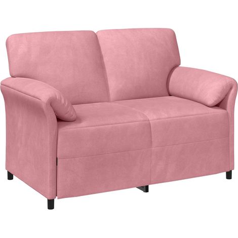 2-Sitzer Sofa Rosa 138 x 83 x 95 cm Samt vidaXL (1/5)