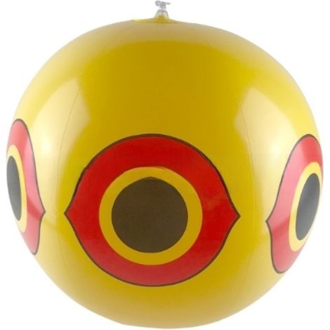 Lot de 3 boules effaroucheuses d'oiseaux jaunes avec cordelette de suspension, bande réfléchissante et feuille réfléchissante - Répulsif efficace contre les oiseaux pour jardins, vergers et fermes (1/5)