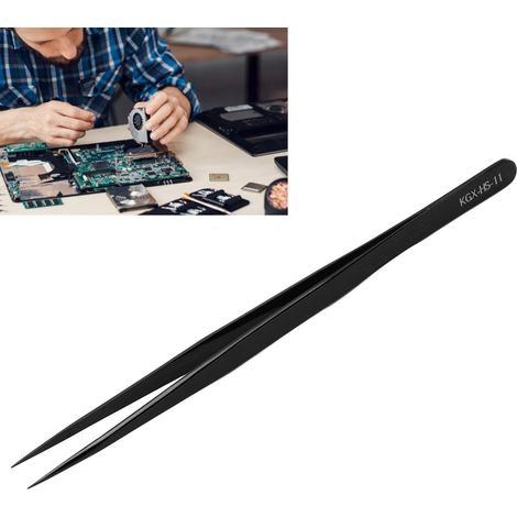 Outils de réparation électronique, outils électriques, pinces à épiler, noir (1/5)