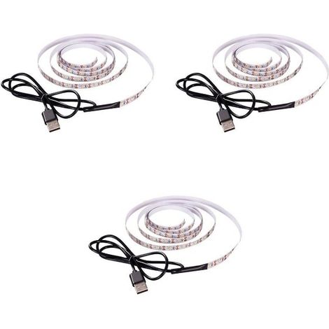 Bande LED de croissance, lampe de croissance USB à spectre complet, 3 unités de 2 mètres de long (1/2)