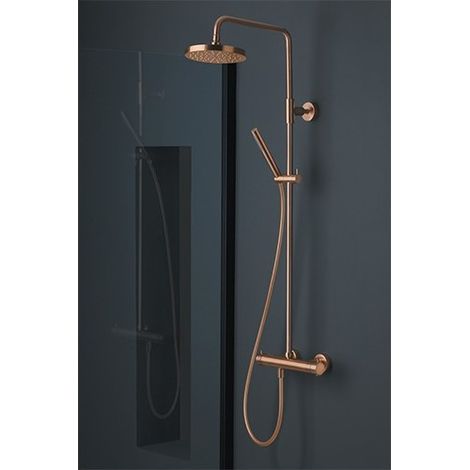 Colonne De Douche Triverde Thermostatique Or Rose Brosse - CRISTINA ONDYNA TV48634P