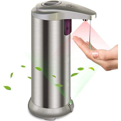 Avec détecteur de mouvement infrarouge, interrupteur de commande de prise, base étanche, corps en acier inoxydable, distributeur de savon (1/5)