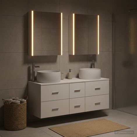 vidaXL Juego de muebles de baño 5 uds. Blanco (1/5)
