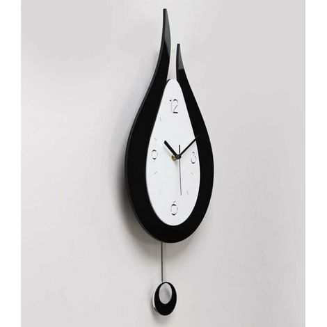 Horloges murales silencieuses goutte d'eau Swing horloge murale Design moderne Style nordique salon horloges murales mode créative chambre montre murale (1/4)
