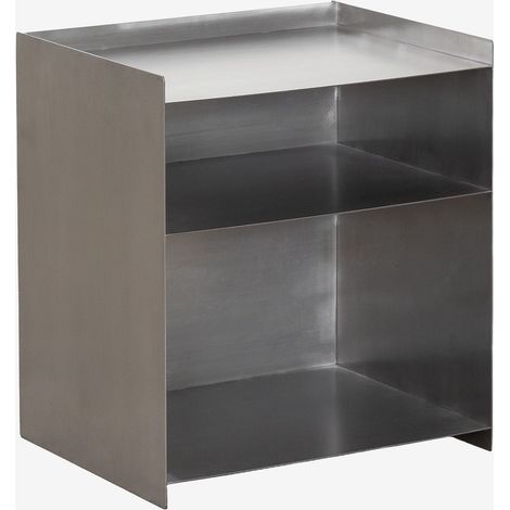 Comodino quadrato 45x45 cm in acciaio inossidabile Nolvia SKLUM         Acciaio   