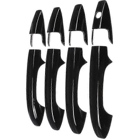 8Pcs Black Car Door Handle Cover Trim Catch Cap Stickers Exterior Door Handle Cover for -V 2007-201 (1/5)