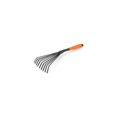 Mini râteau de jardin en acier 16" 9 avec poignée ergonomique confortable et résistante à la rouille - Outils de jardinage professionnels (1/5)