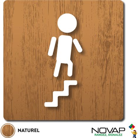 Plaque Escalier - Wood Chêne naturel 90x90mm - 4350011 (1/2)