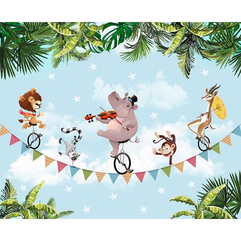 Papier peint panoramique Enfants - Animaux - 130 cm x 106 cm (1/2)