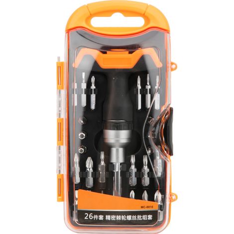 Kit de 26 tournevis à cliquet 2 en 1, précision élevée, acier chrome-vanadium, outil à main (1/5)