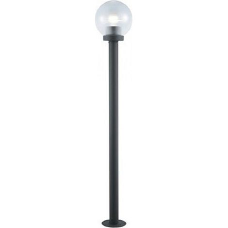 Lampione serie globo 4 pz. in alluminio nero 60w altezza cm.120 - Salone