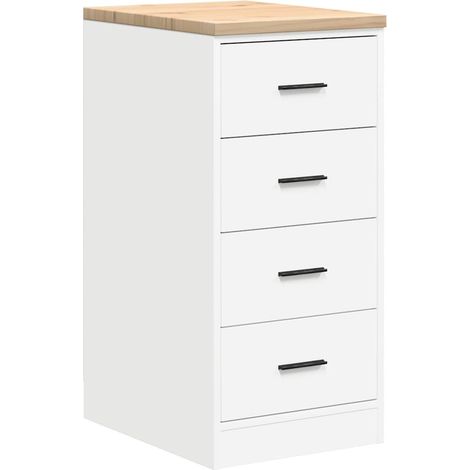 Armoire de rangement de garage blanc 40x51x85 cm bois de pin
