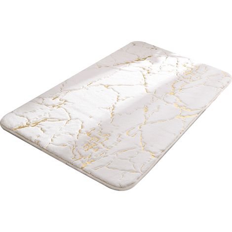 Alfombrilla de baño de mármol de 40 x 60 cm, suave y antideslizante, absorbente y lavable a máquina. (1/5)