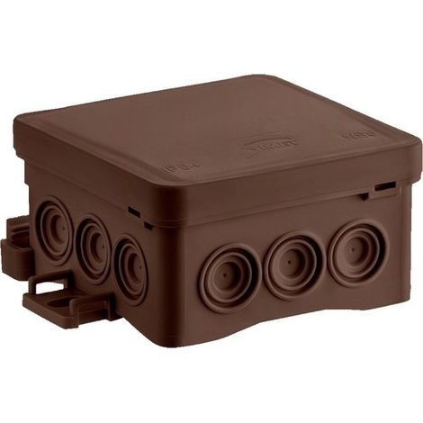 NS6 FASTBOxHOOK Wandmontagedose, 85x85x40mm, braun, Simet