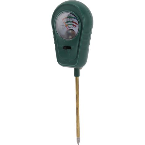 Testeur de sol 3 en 1 multifonction (pH, fertilité, humidité) portable avec longue sonde en cuivre pour jardin, ferme et pelouse (1/5)