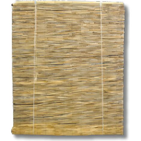 Arella tapparella ombreggiante frangivista con corda tiro cm 150x300 in bamboo da balcone finestra (1/2)