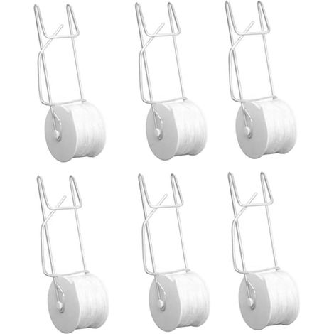 6pcs Hook à Rouleaux d'usine, Roller à Tomate Hooks Rouleau de Support Kit de Treillis de Serre avec Ficelle (1/5)