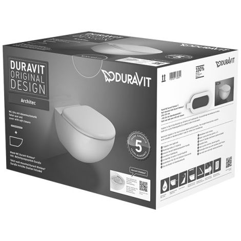 inodoro suspendido Duravit Architec 457209, sin marco, con