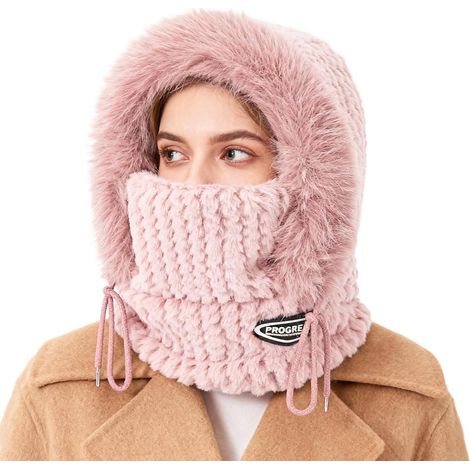 Winter Sturmhaube Thermo Fleece Balaclava Skimaske Damen Herren Rosa (1/5)