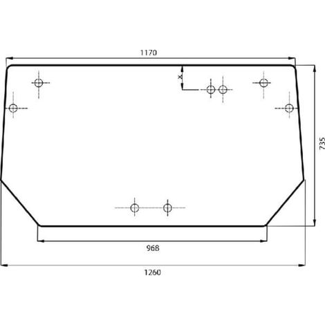 Cristal trasero superior UNIVERSAL 00110806010N (1/2)