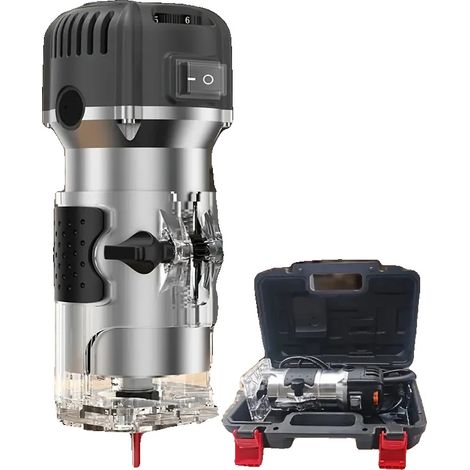 Fraiseuse à bois, 800W de puissance, 33000 RPM de vitesse, Noir (1/2)