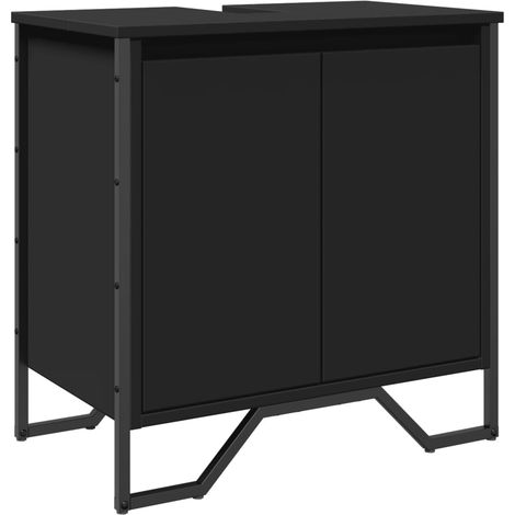 Schwarzer Waschbeckenunterschrank 60x35x60 cm