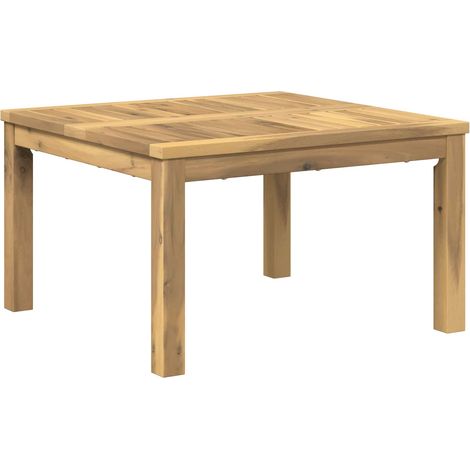 Mesa de centro Blanco 60 x 60,5 x 36 cm Madera de Acacia Sólida vidaXL (1/5)
