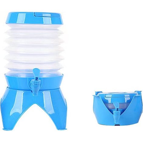 Bidón de agua, 5,5 l, Con grifo, Bidón de agua plegable, Apilable, Contenedor de agua, Barril plegable, pesca, picnics y barbacoas (1/5)
