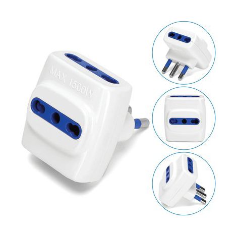 ADATTATORE TRIPLO 16A-16A AIGOSTAR - BIANCO 2P+T- 10 pezzi