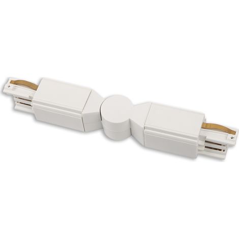 Connettore snodato binario 3 fasi bianco Maxlight (1/2)