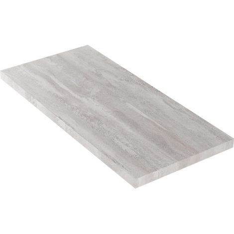 Estante de baño para lavabo exento 100x46x3,8 cm gris tórtola - Metz - Mensola e lavabo tondo